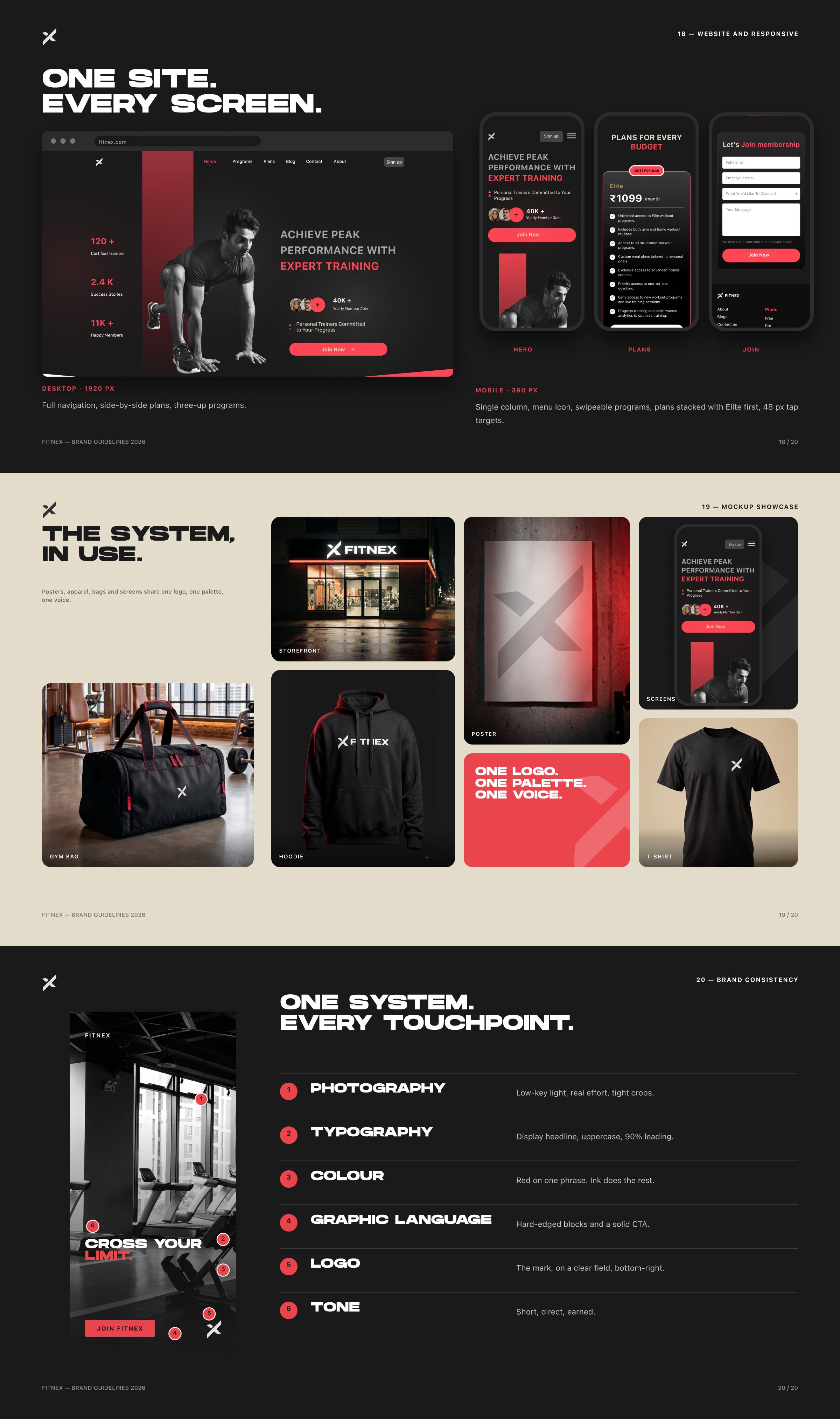 Brand on the website and across touchpoints.
