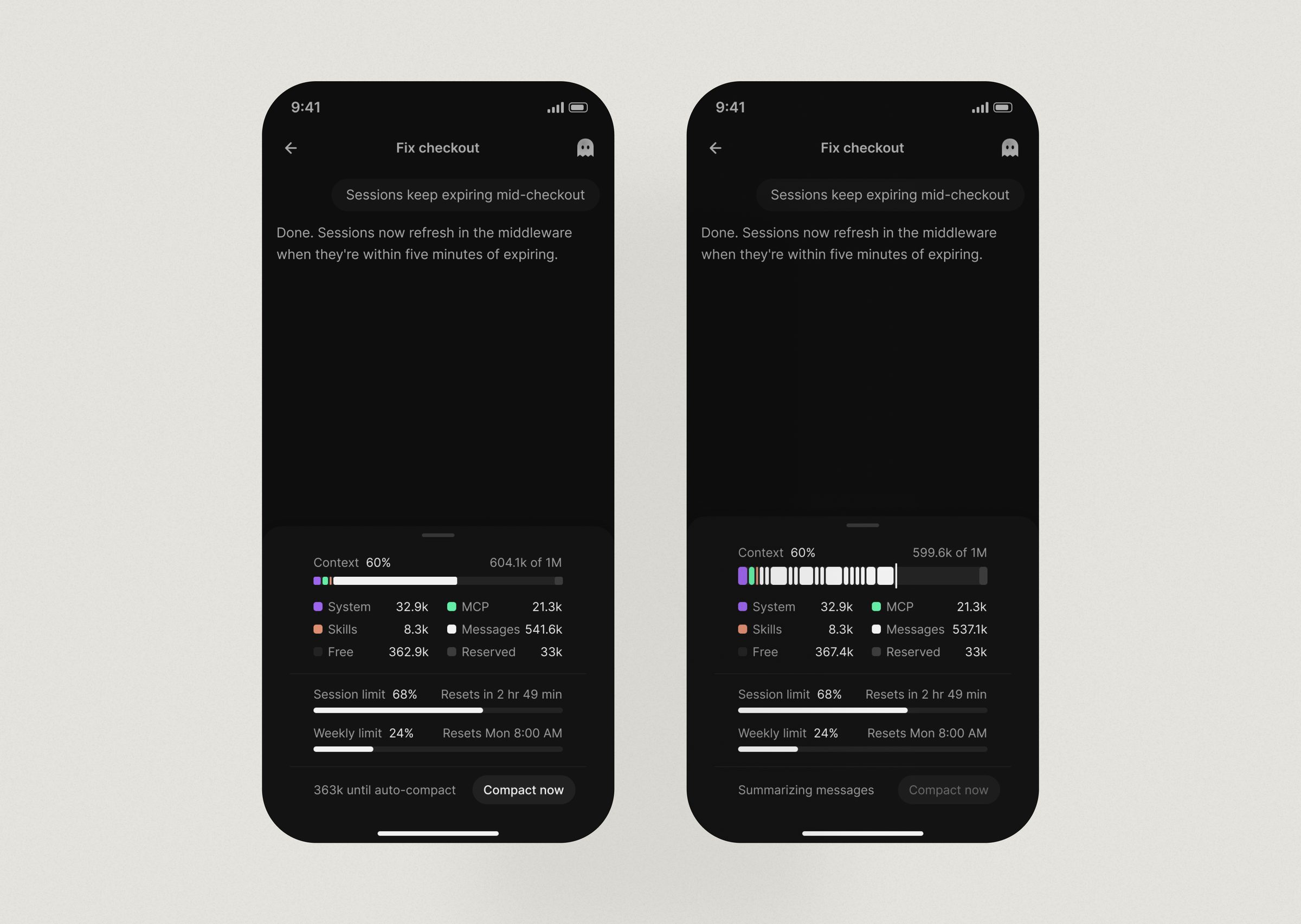 Context Window: mobile: Context Window on mobile