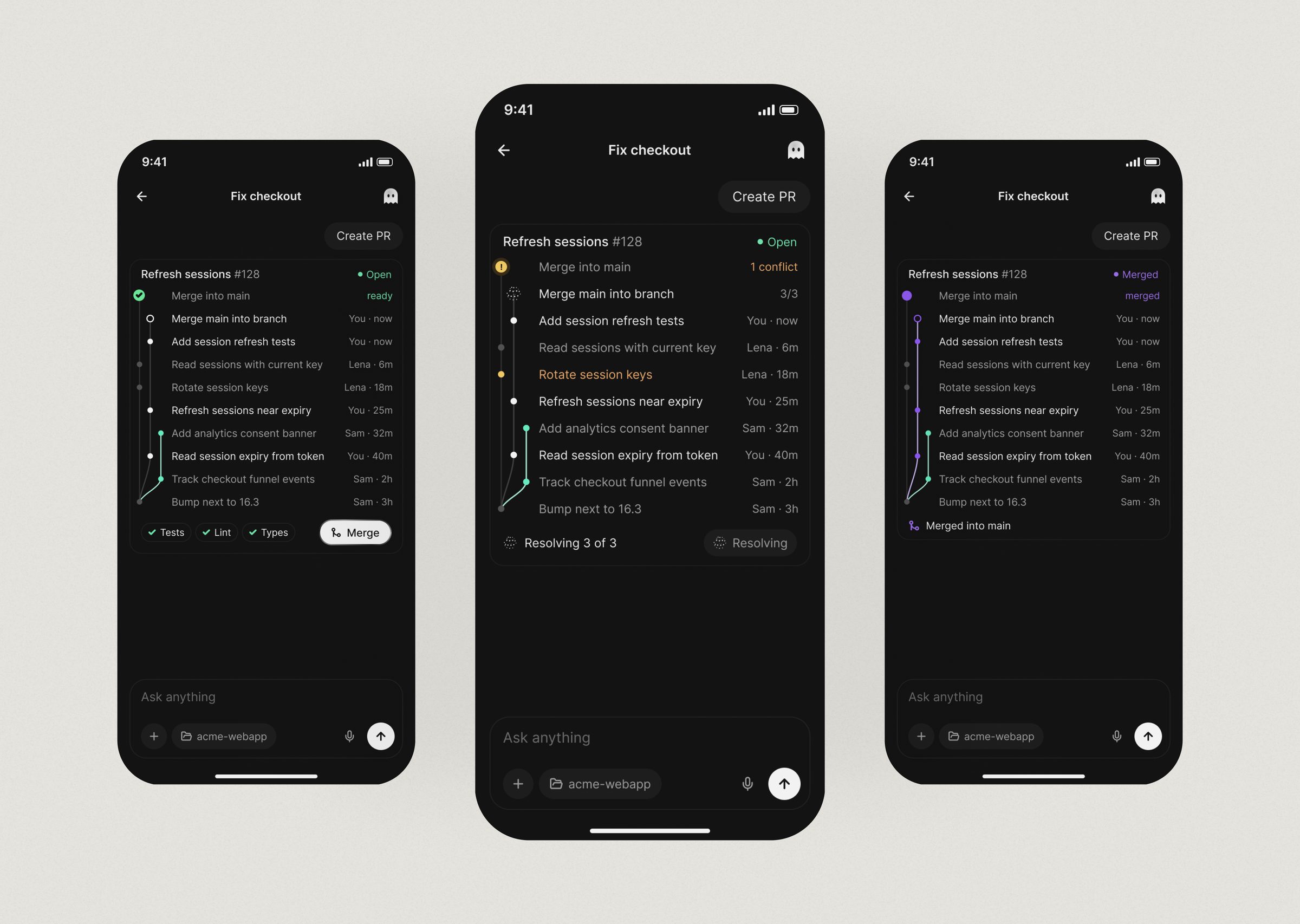 PR Timeline: mobile: PR Timeline on mobile